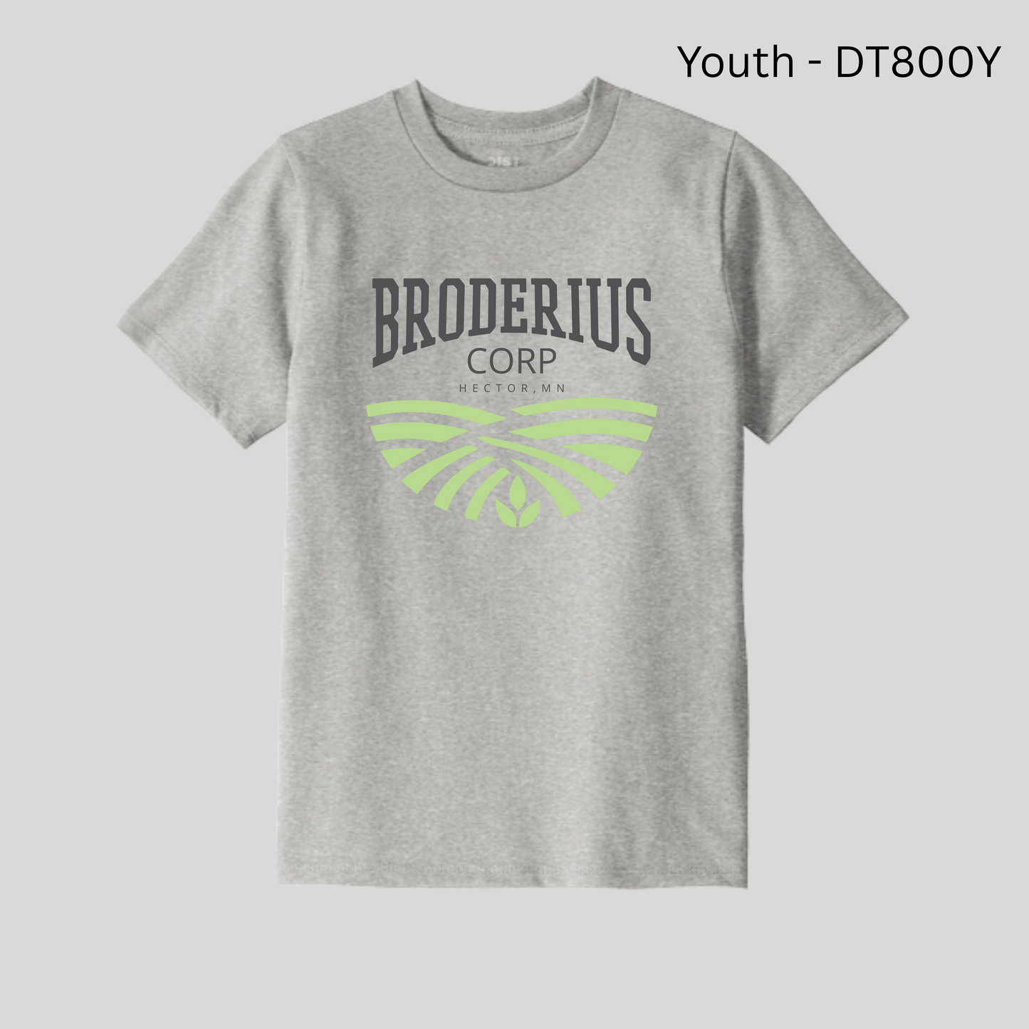 Broderius Corp - Youth T-Shirt BC3001Y or DT8000Y
