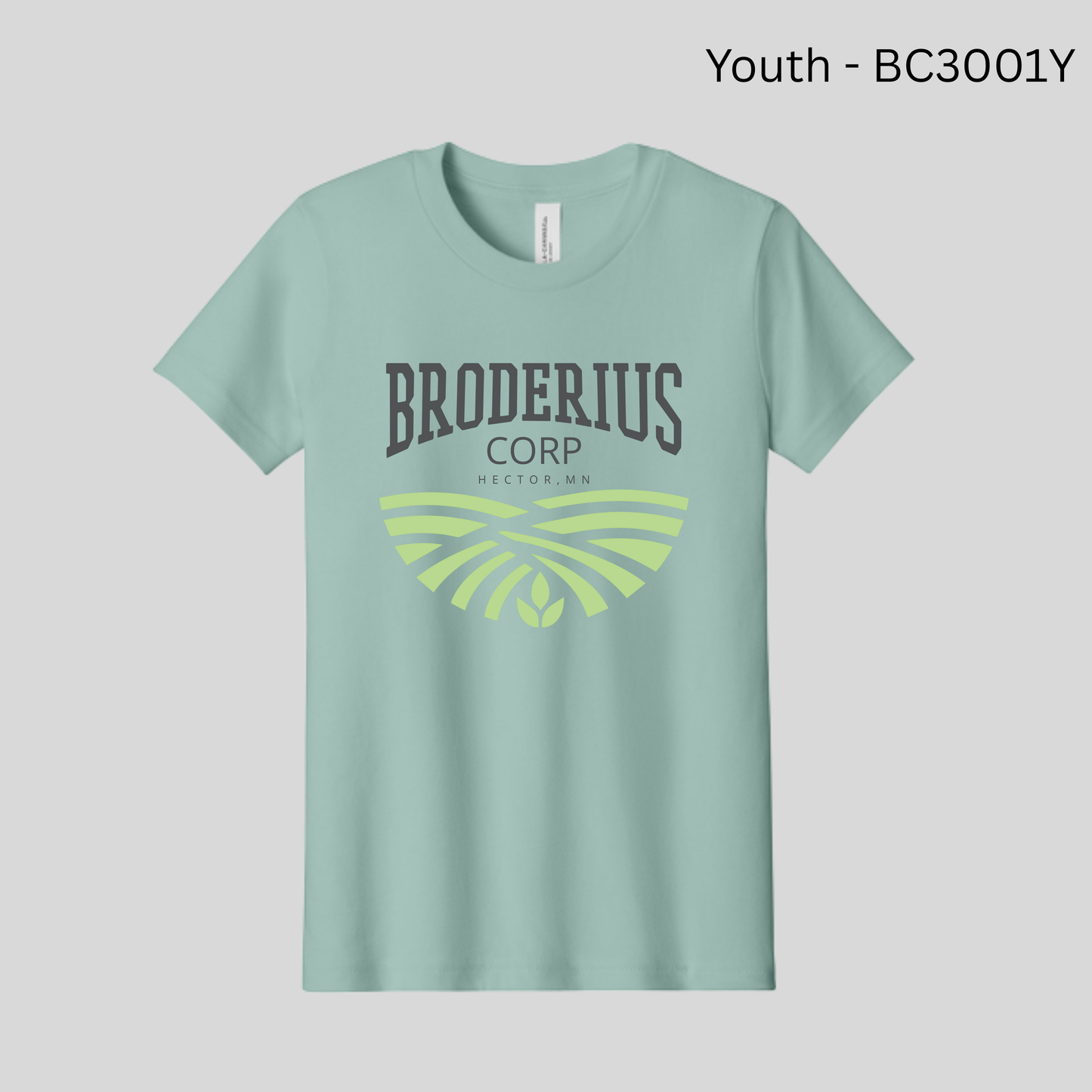 Broderius Corp - Youth T-Shirt BC3001Y or DT8000Y