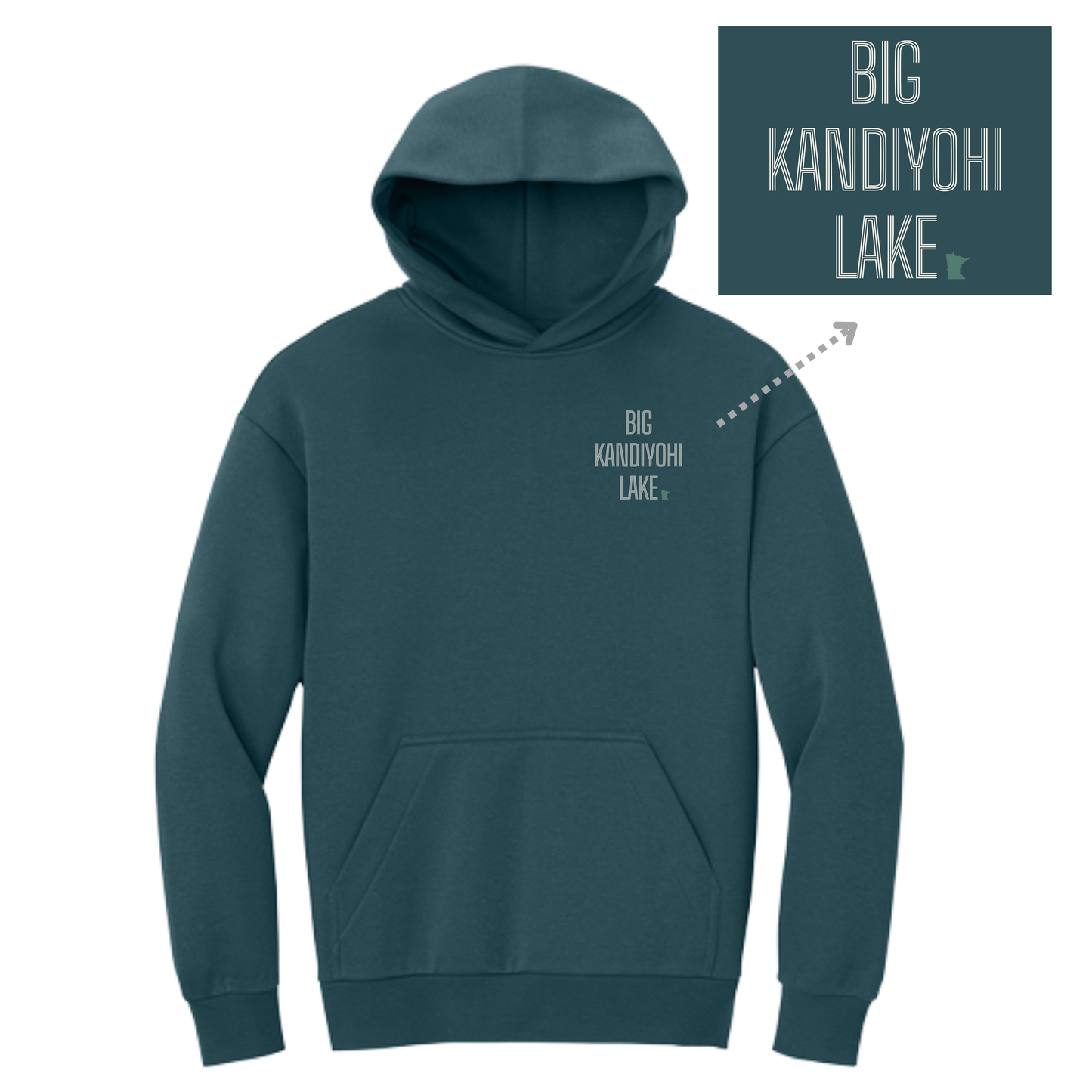 Big Kandiyohi - Pocket Design - Deep Cyan Sweatshirt
