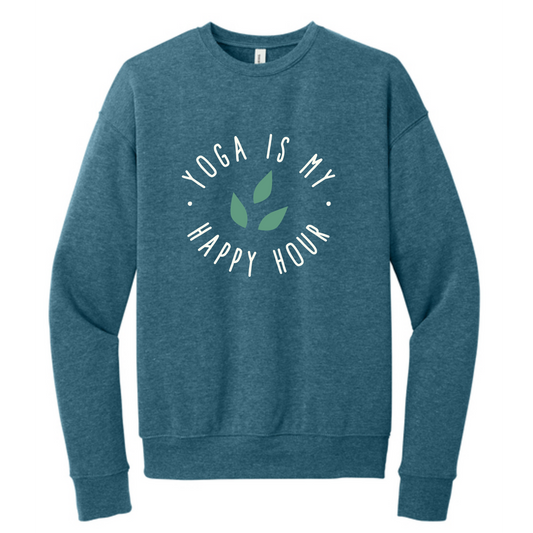 Yoga - Yoga Is My Happy Hour - Sponge Fleece Sweatshirt
