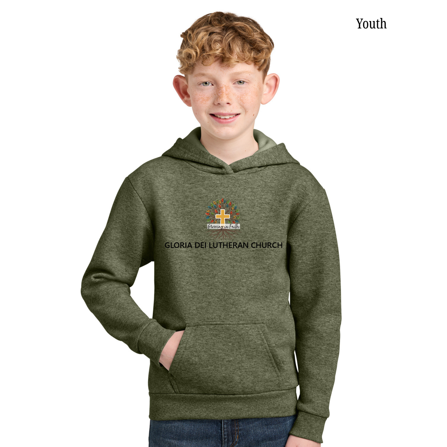 Gloria Dei - Youth Lightweight Hooded Sweatshirt PC68Y