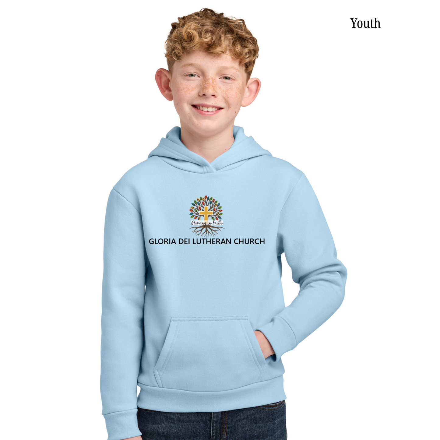 Gloria Dei - Youth Lightweight Hooded Sweatshirt PC68Y