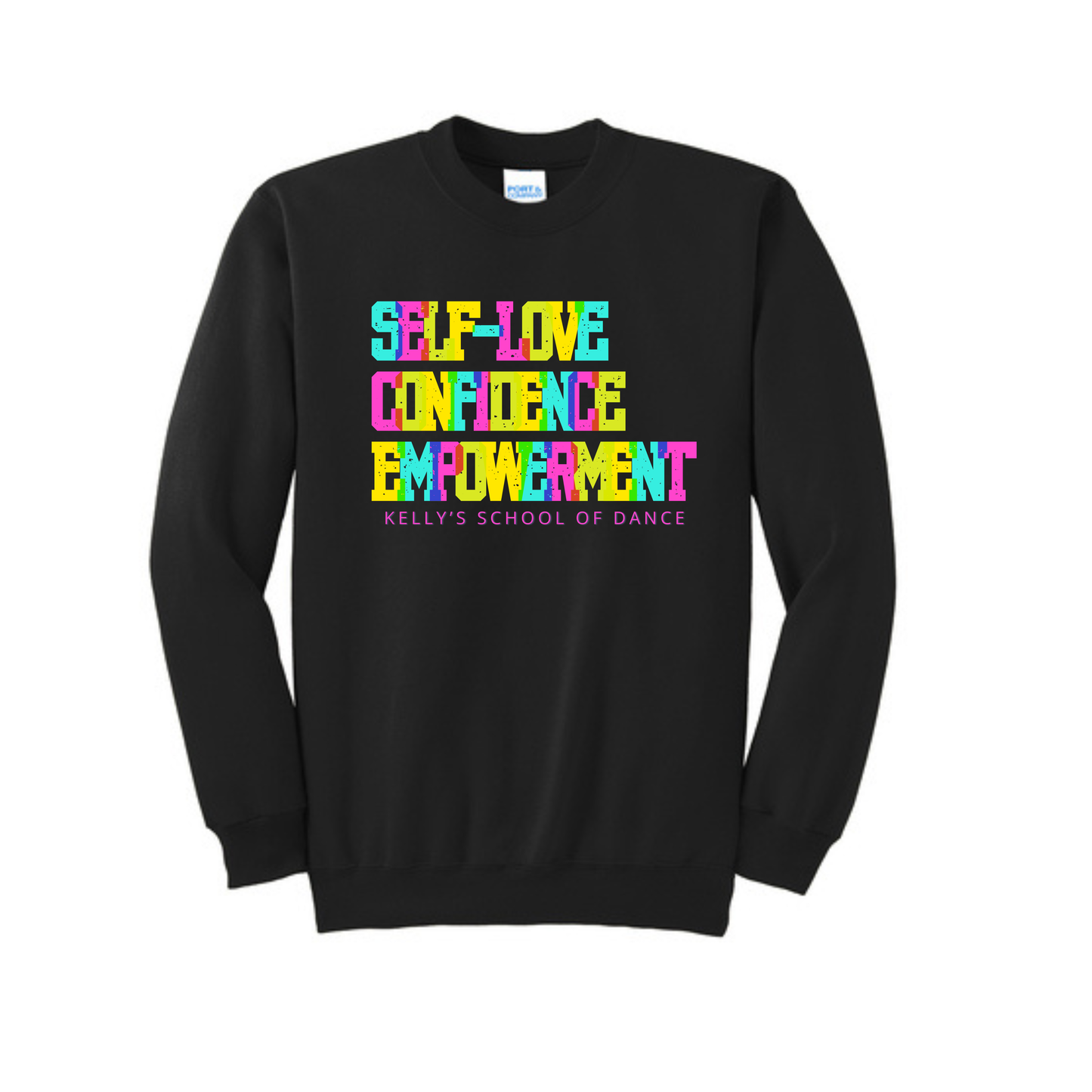 KSD - Adult Crewneck - Colorful Font Design