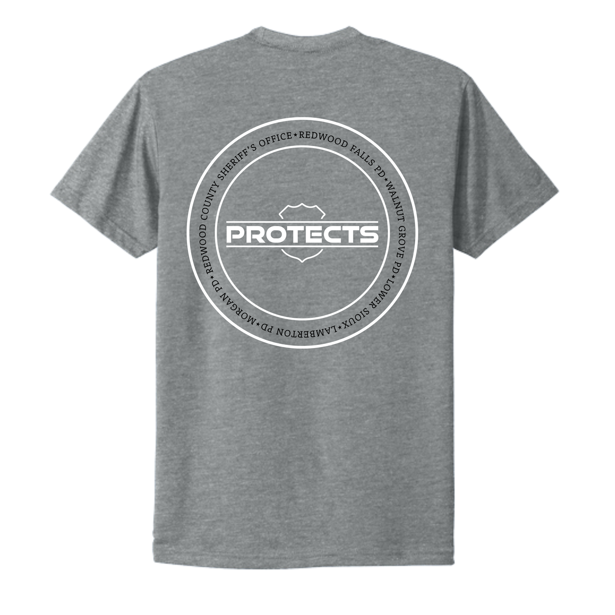 PROTECTS - YOUTH - Gray PD Circle Design