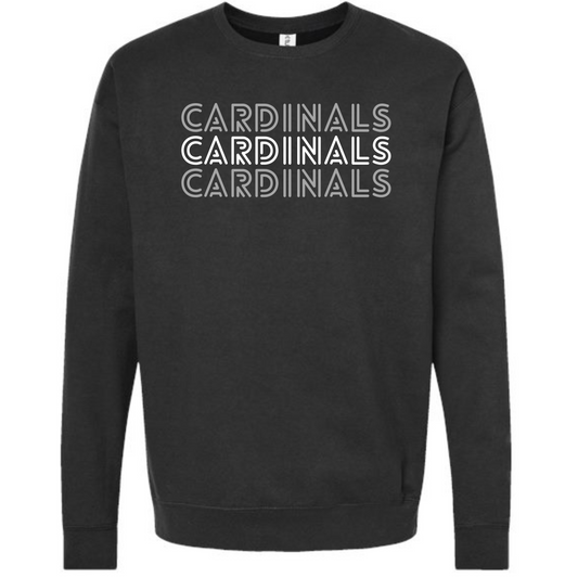 C Cardinals-Cardinals-Cardinals Black Adult Crewneck