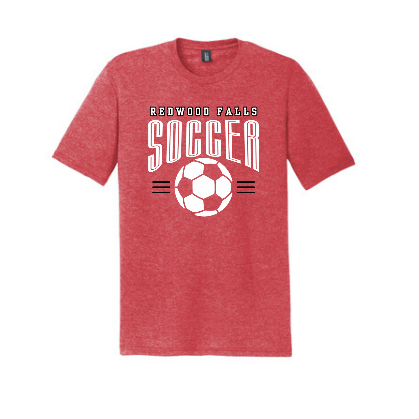 S Soccer Adult Design 1 Unisex Red Frost T-shirt