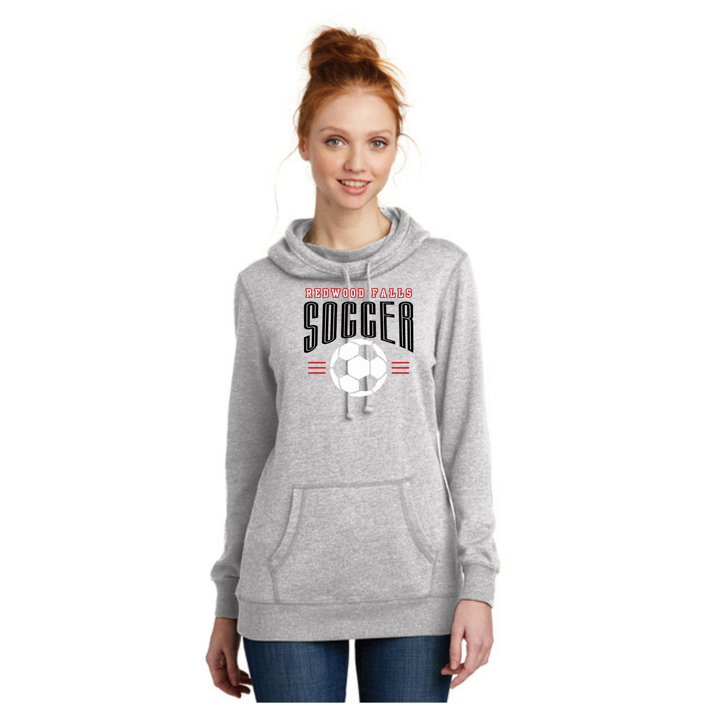 S Soccer Adult Design 1 Women's Cowlneck Hoodie