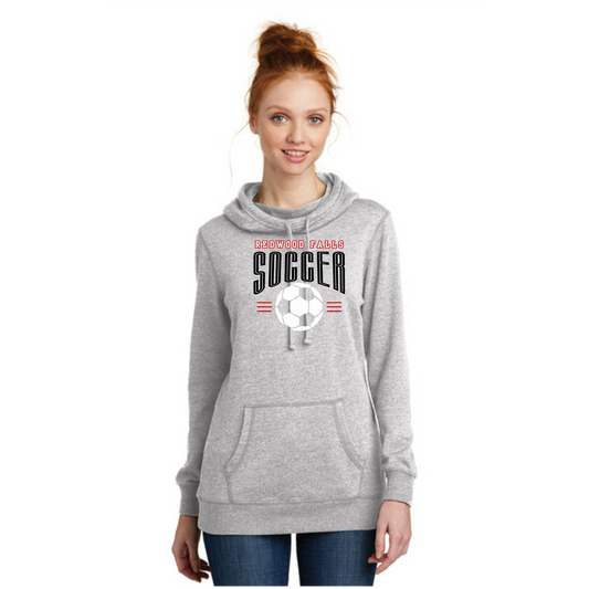 S Soccer Adult Design 1 Women's Cowlneck Hoodie