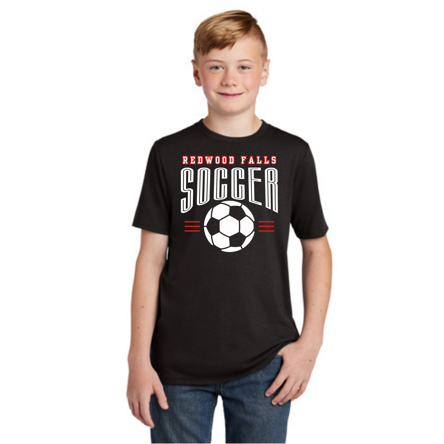 S Soccer Youth Design 1 Black T-Shirt