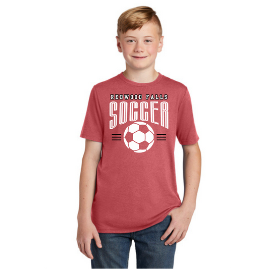 S Soccer Youth Design 1 Red Frost T-Shirt