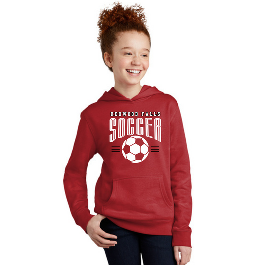 S Soccer Youth Design 1 Red Hoodie