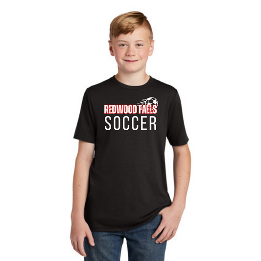 S Soccer Youth Design 2 Black T-Shirt