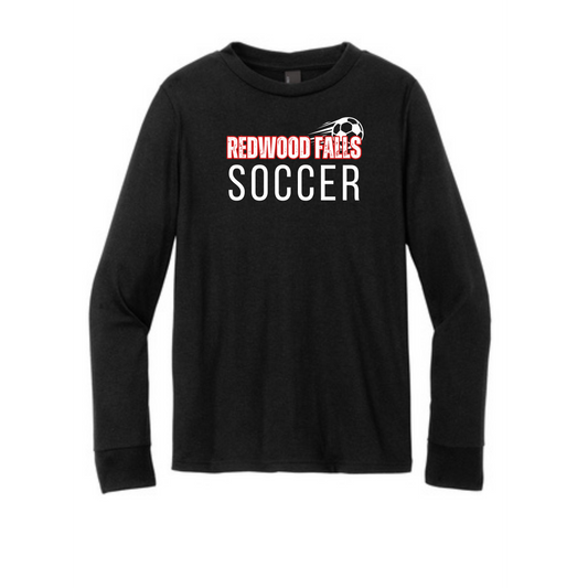 S Soccer Youth Design 2 Black Long Sleeve Shirt