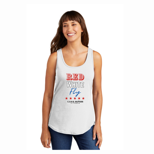 CORE Bungee Fitness - RED WHITE FLY tank LPC54TT