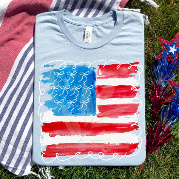 Watercolor American Flag T-shirt